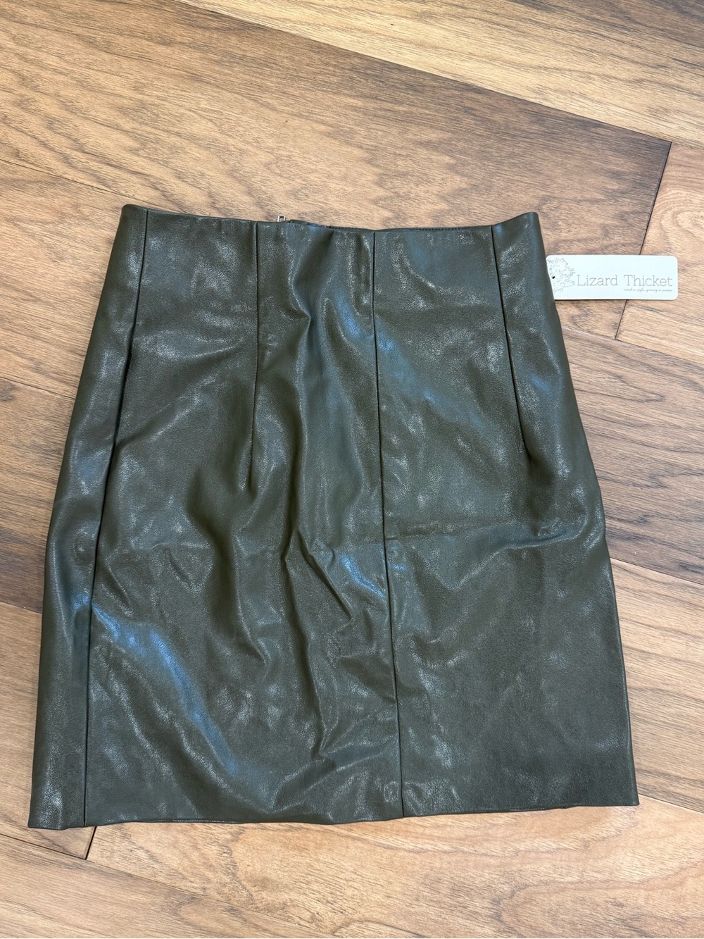 NWT Lizard Thicket Olive Faux Leather Pencil Skirt